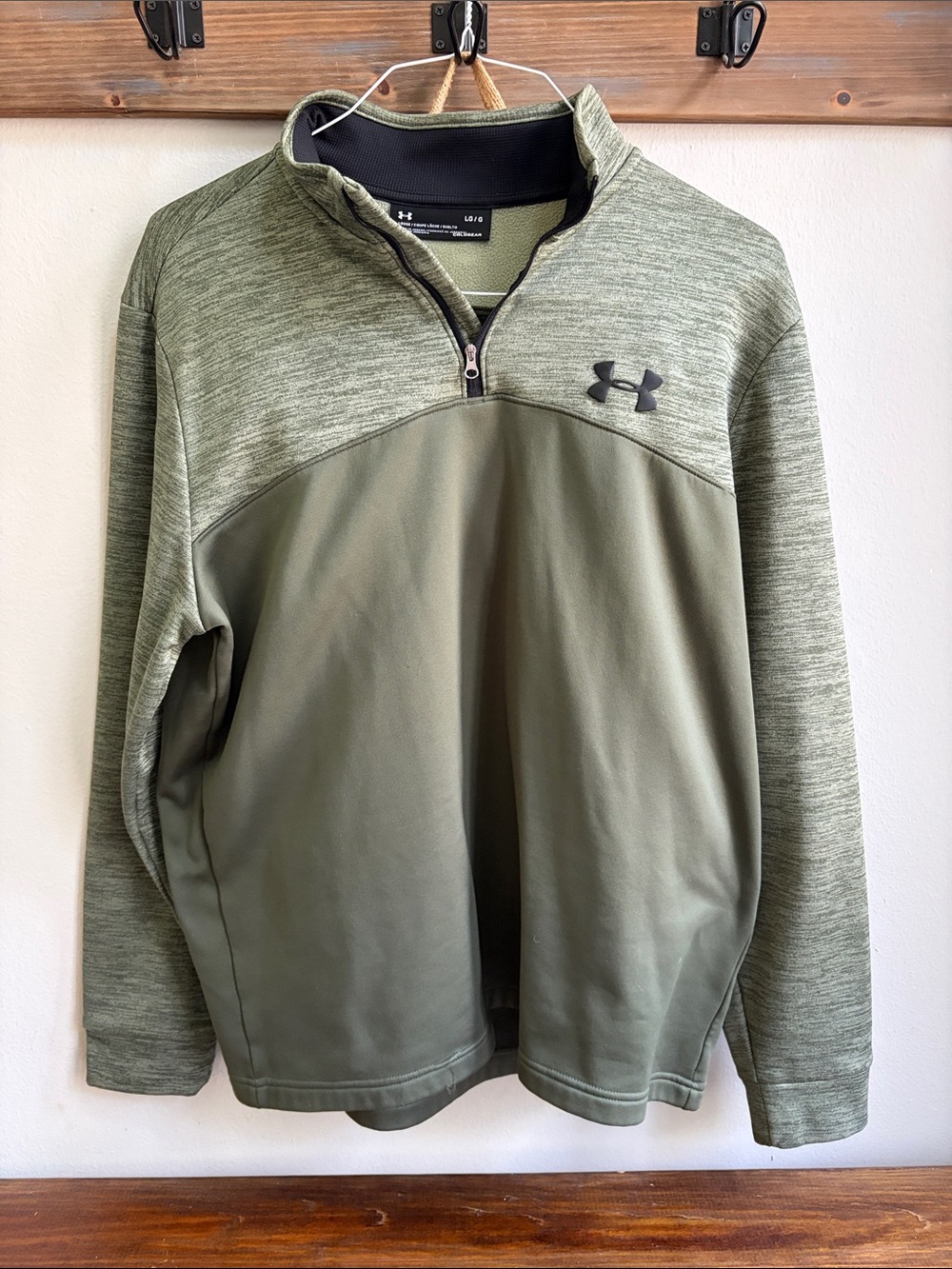 Under Armour Men's Olive Green Half-Zip Performance Pullover